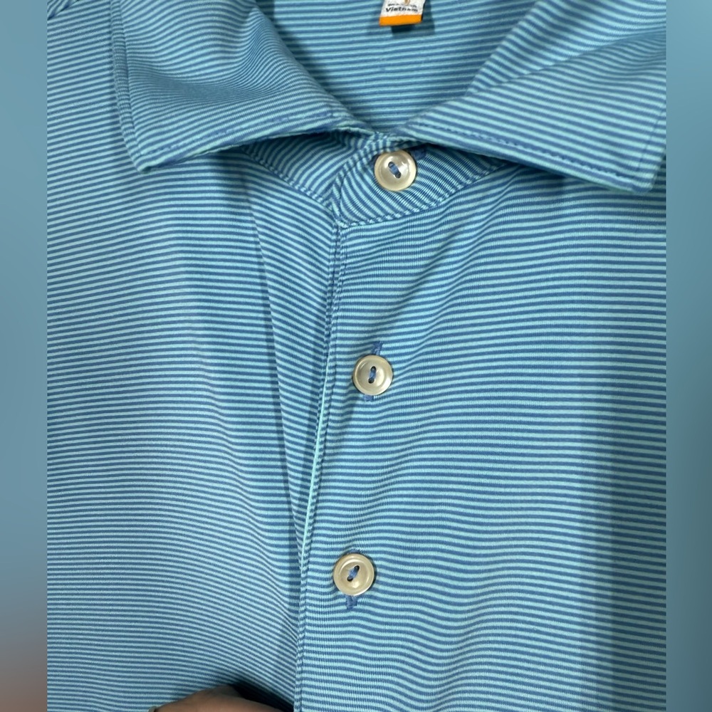 Peter Millar Summer Comfort Performance Polo Shirt Size Large - Picture 3 of 6